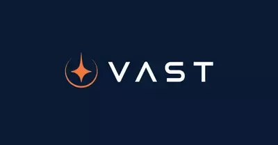 Vast Logo on a dark blue background