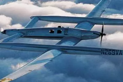 Voyager aircraft in flight